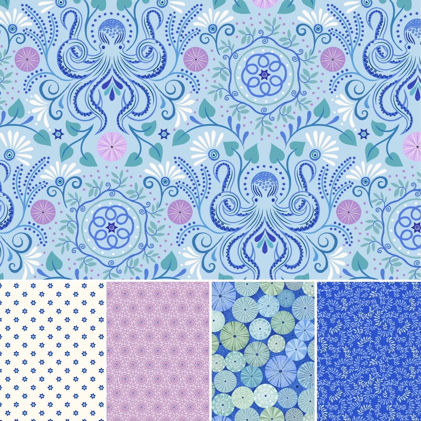 Chalki - Fat Quarter Bundle - Greek Blue