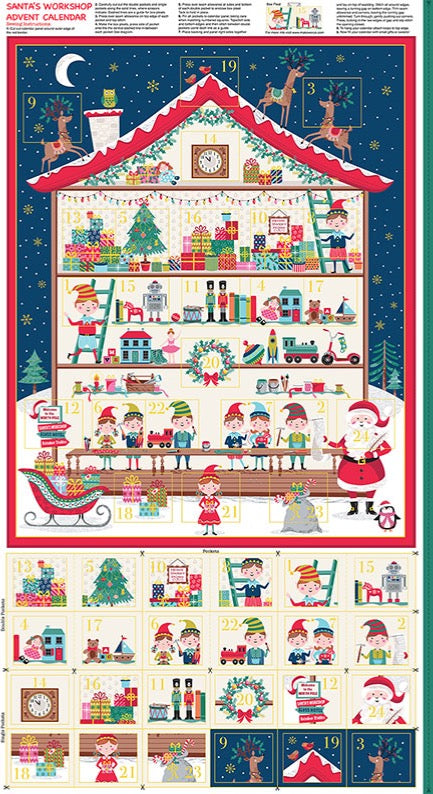 Santa’s Workshop Advent Calendar Panel