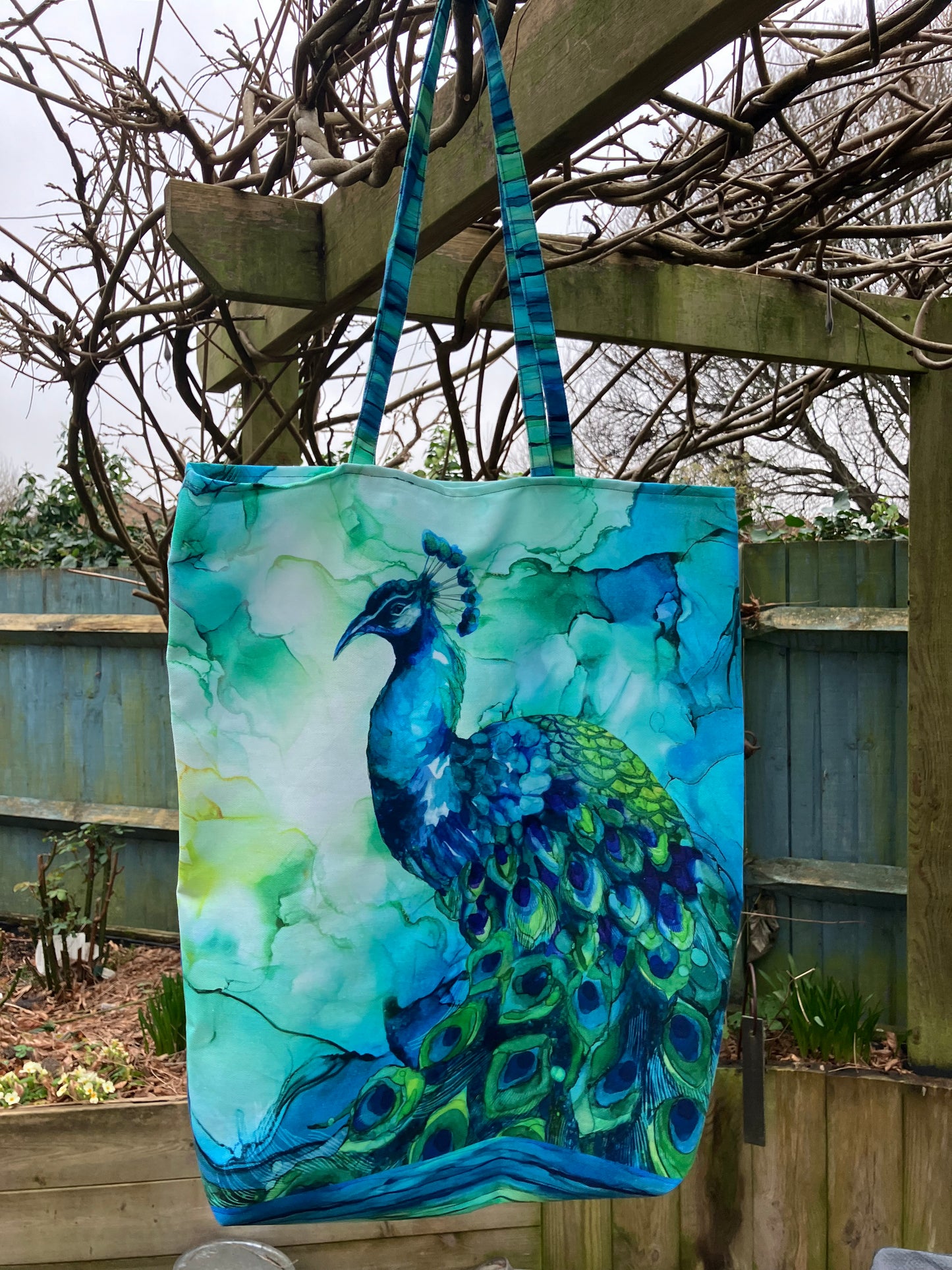 Allure - Peacock Tote Bag Panel