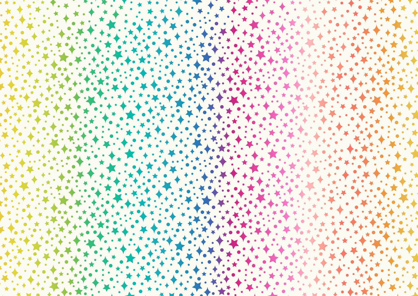 Over The Rainbow - Rainbow Sparkles on Cream