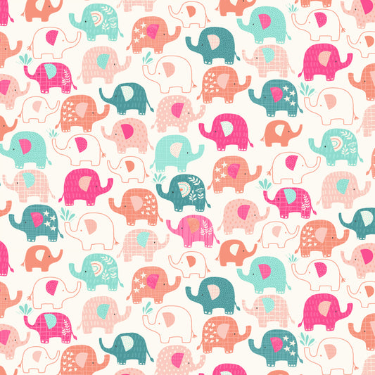 Remnant 98cm - In The Jungle - Pink Elephants