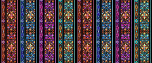 Radiant Reflections - Stained Glass Stripe