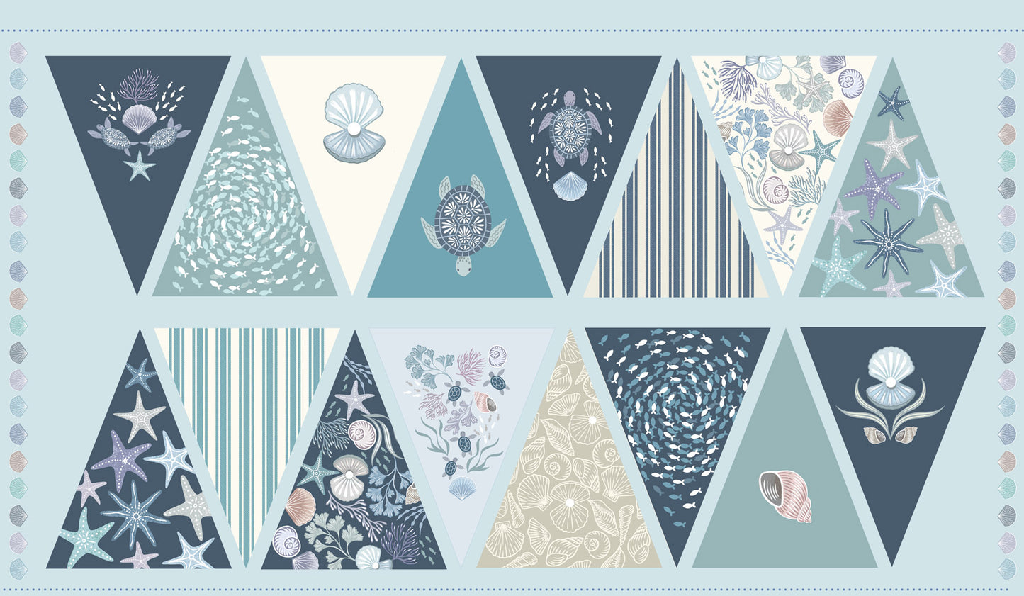 Ocean Pearls Bunting Panel