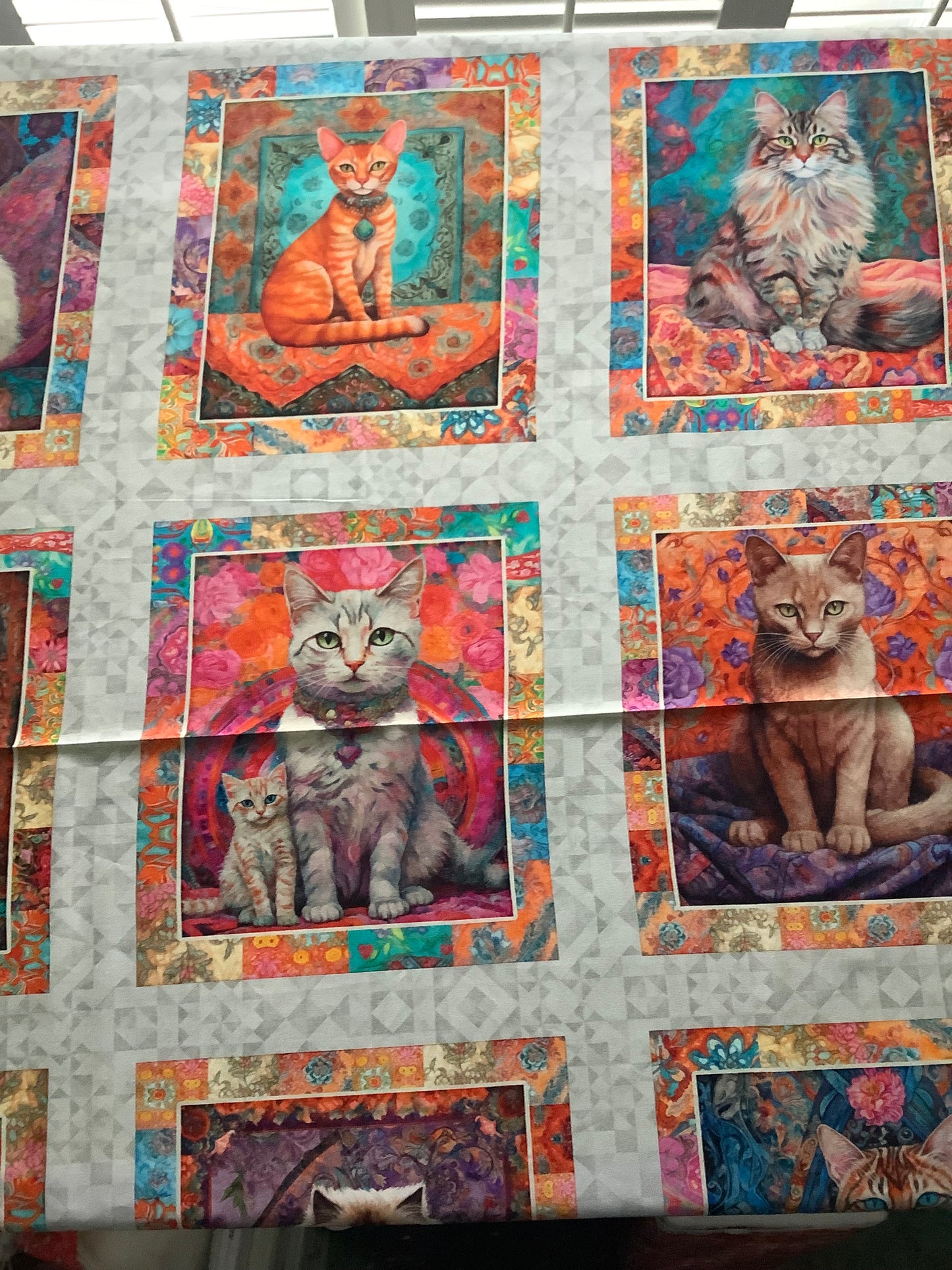 Quilt Room Kitties Cotton Panel