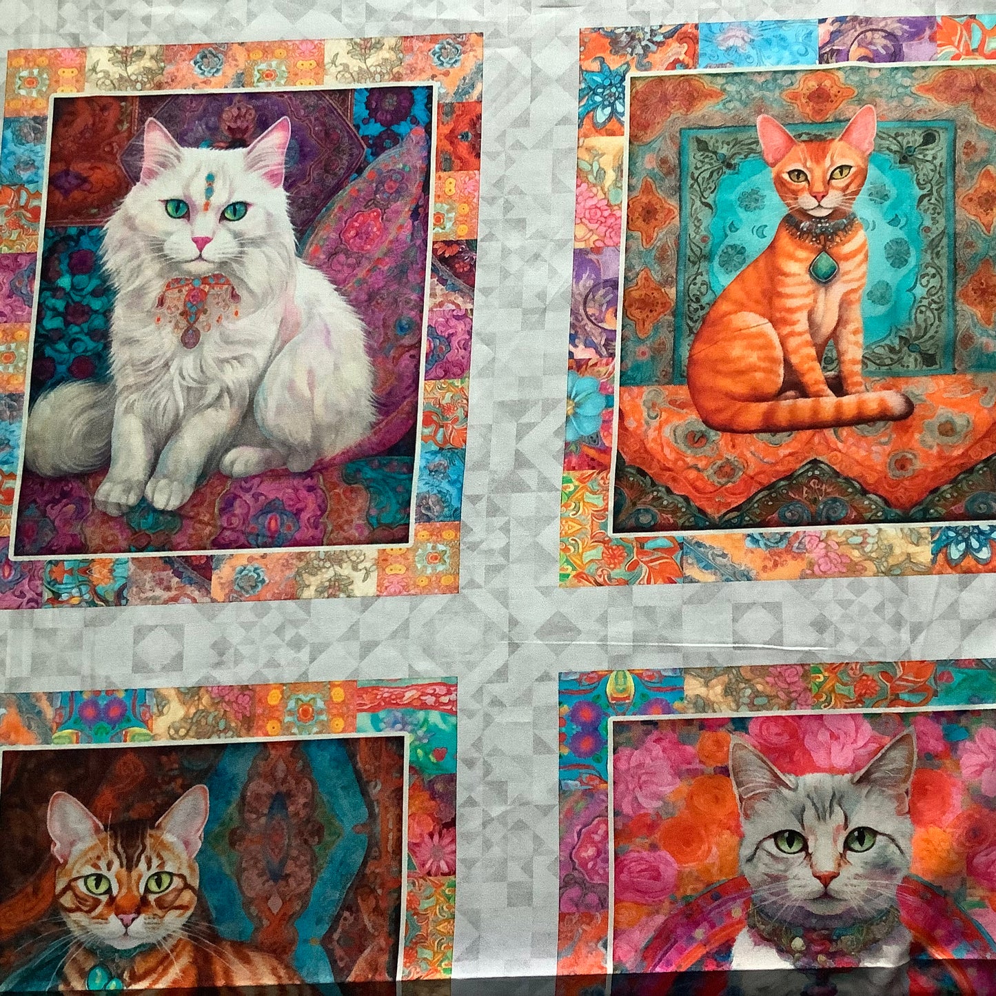 Quilt Room Kitties Cotton Panel