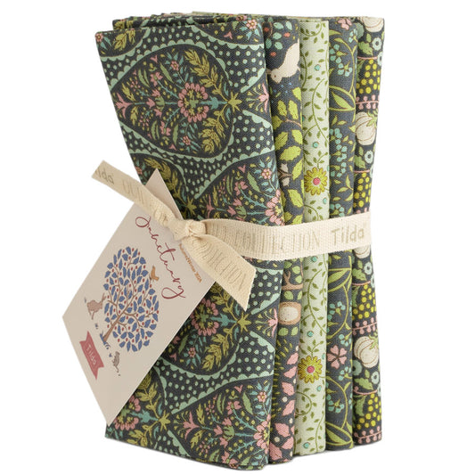 Tilda Sanctuary - Fat Quarter Bundle - Green/Grey