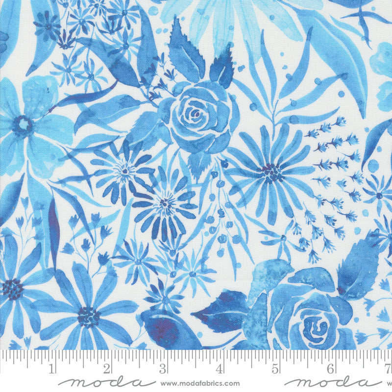 Sunshine and Blue Skies - Blue Floral