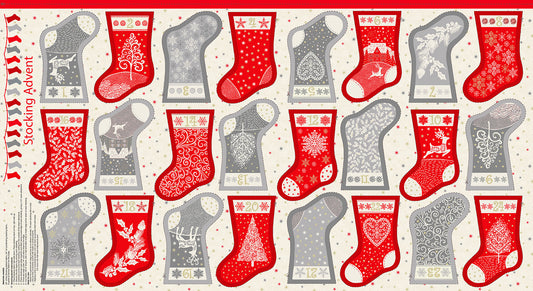 Scandi Christmas Advent Stockings and Backing Fabric