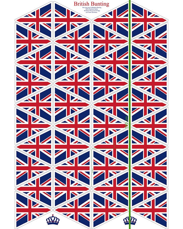 Union Jack Flag Bunting Panel