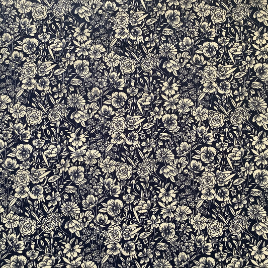 Floral Pandemonium - Navy